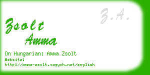 zsolt amma business card